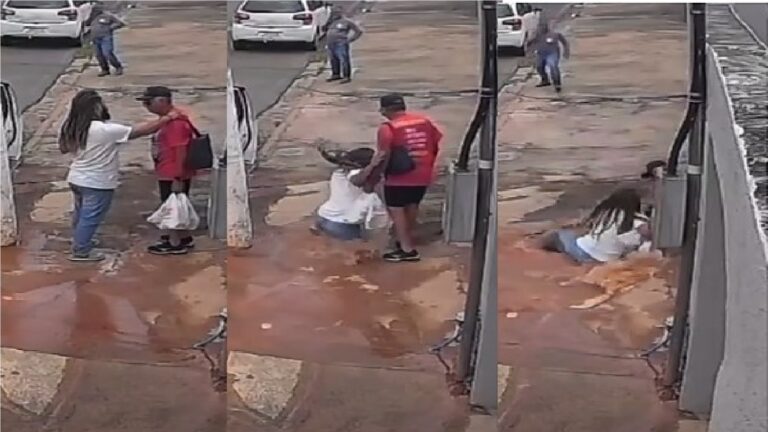 Repórter cai em calçada que cede durante gravação e vídeo viraliza