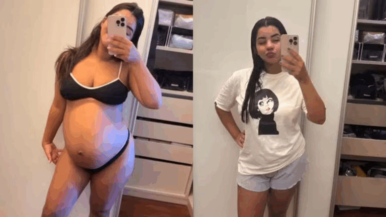 Esposa de João Gomes revela perda de 12 kg em 3 semanas pós-parto: ‘Não estou’