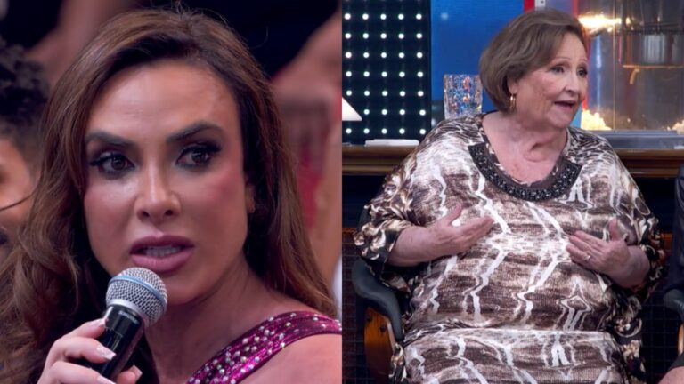 Nicole Bahls esclarece polêmica no Domingão e Déa Lúcia rebate: ‘Me chama de vaca’