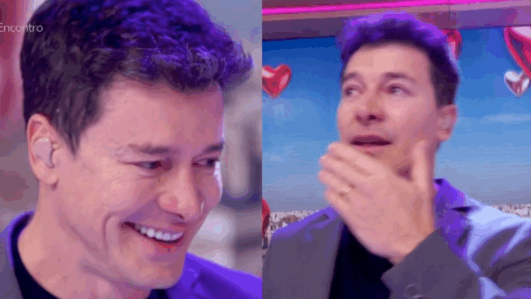 Rodrigo Faro se emociona ao reencontrar mãe no palco de programa da Globo