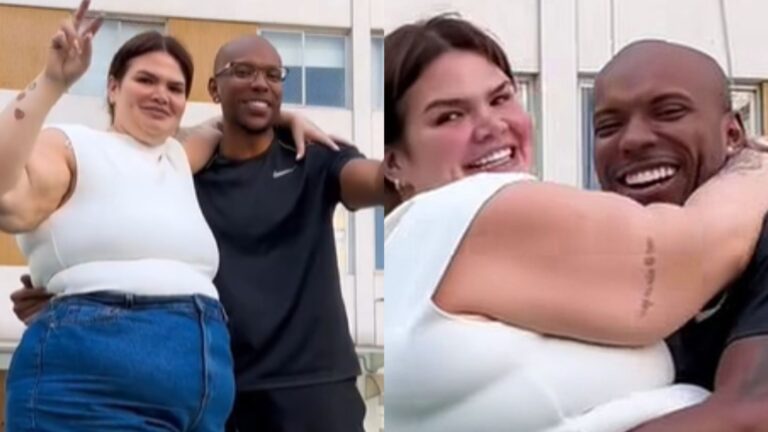 VÍDEO! Thaís Carla realiza sonho de ser carregada pelo marido após bariátrica