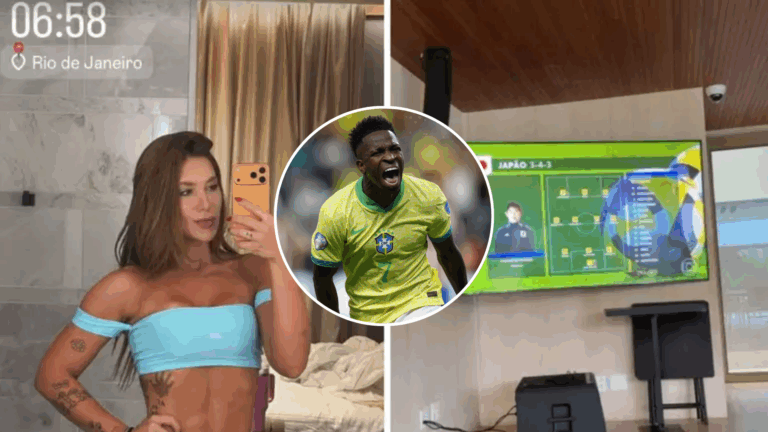 Virginia Fonseca ignora traição e madruga para assistir jogo de Vini Jr.