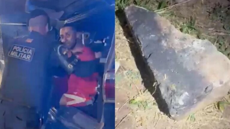 Homem é preso após atacar amigo e afundar crânio com pedregulho durante discussão