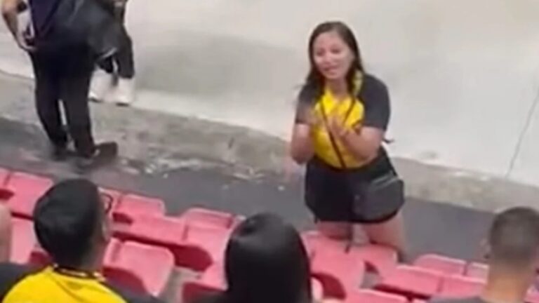 Surpresa no estádio: mulher que flagou marido com amante se pronuncia