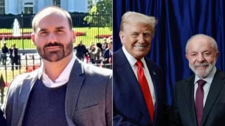 Eduardo Bolsonaro reage e manda recado após reunião de Lula com Trump: ‘Humilhação’