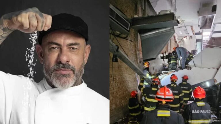 VÍDEO: Teto de restaurante onde Henrique Fogaça é chef desaba em São Paulo; há vítimas soterradas