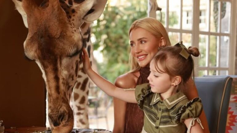 Exagero? Ana Paula Siebert exibe café da manhã luxuoso com girafas; veja