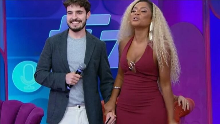 Filho de Gugu surpreende Cariúcha ao invadir SBT e reacende clima de beijão