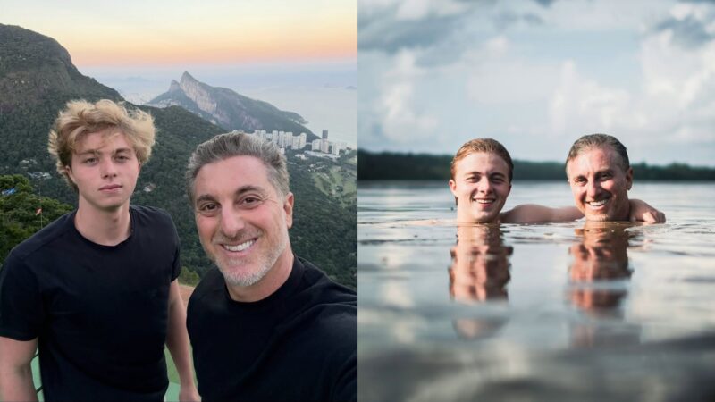 Luciano Huck com o filho, Benício Huck