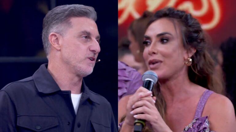 Fora da Dança dos Famosos, Nicole Bahls faz pedido e se choca com resposta de Luciano Huck: ‘Pracinha’