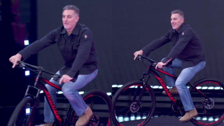 Luciano Huck aparece de bicicleta no Domingão e plateia berra com revelação