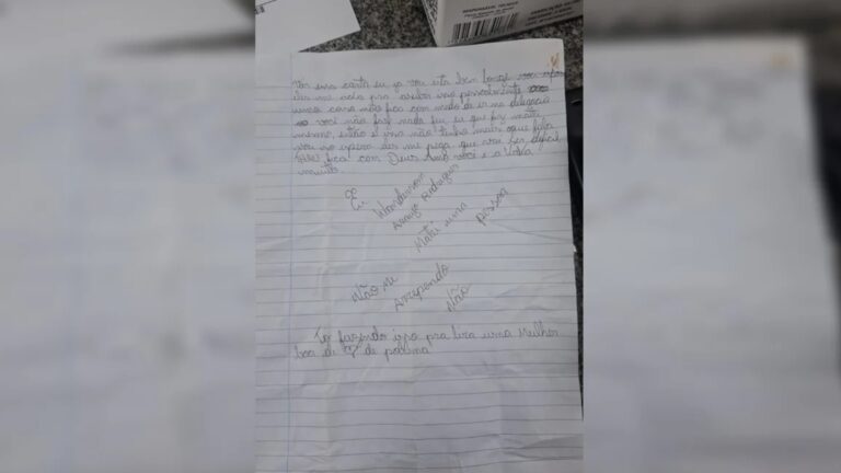 Suspeito confessa assassinato de idoso em carta e diz não se arrepender do crime