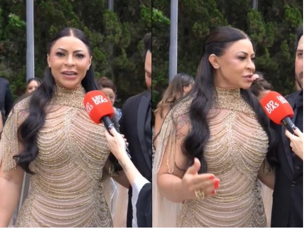 Vestido da nora de Sylvia Design rouba a cena em casamento: ‘Essa roupa…’