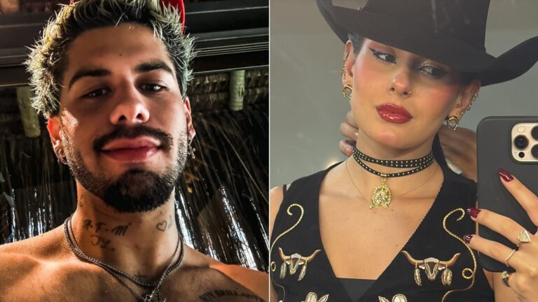 Zé Felipe é flagrado acariciando mão de mulher em festa de Ana Castela e web reage: ‘Decepção’