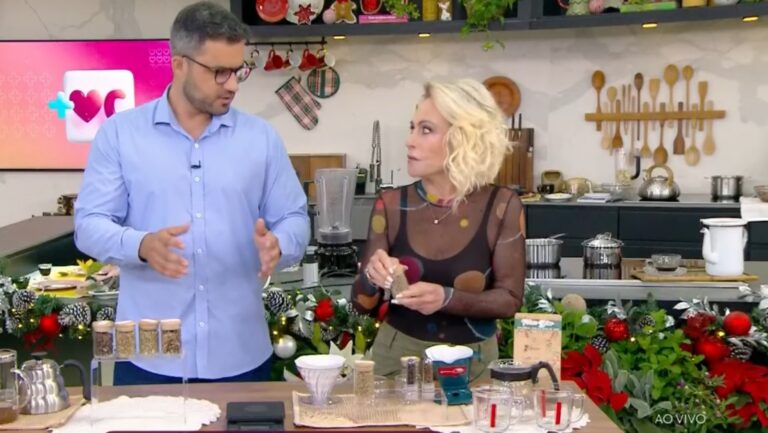 Convidado do Mais Você ensina a passar café e Ana Maria Braga reclama: ‘Frescura absoluta’