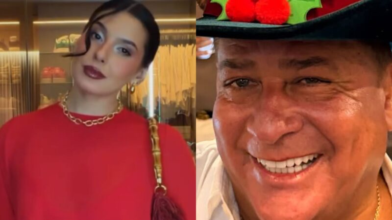 Ana Castela se diverte com fantasia de Leonardo e faz piada: ‘Veado do Natal’
