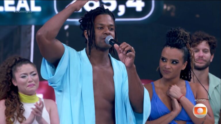 Eliminado da Dança dos Famosos, David Junior fala sobre o STF ao vivo no Domingão: ‘Corpo preto’