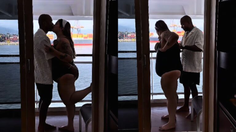 Após perder mais de 80 kg, Thais Carla ganha beijo romântico do marido em cruzeiro de luxo