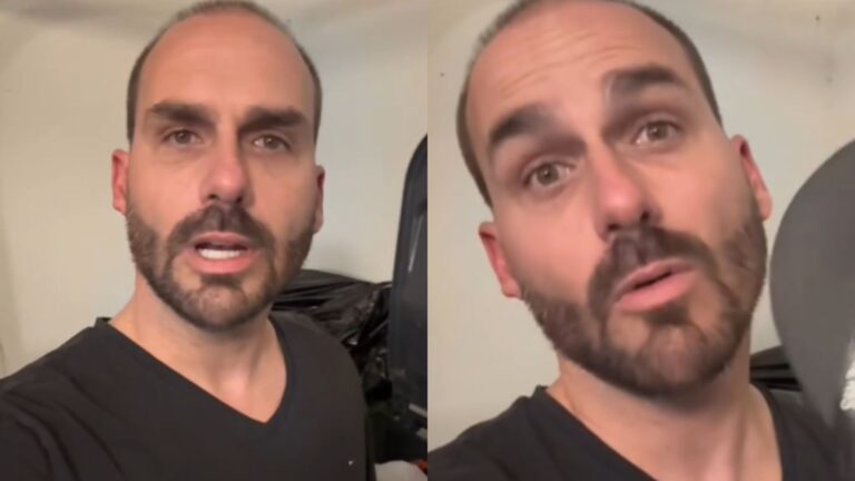 VÍDEO! Eduardo Bolsonaro joga chinelo no lixo e detona marca após comercial