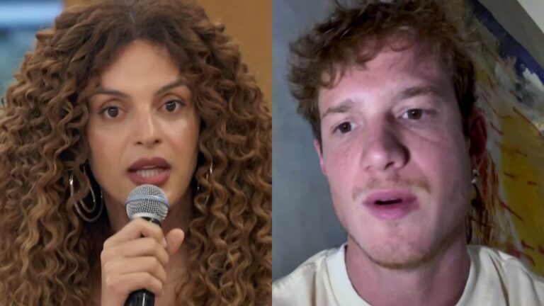 Viviane de Três Graças, Gabriela Loran diz estar apaixonada por Pedro Novaes e o ator a surpreende: ‘Eu quero…’