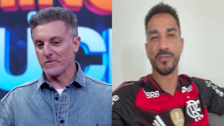 Jogador do Flamengo surpreende Luciano Huck no Domingão: ‘Sei que é corinthiano…’