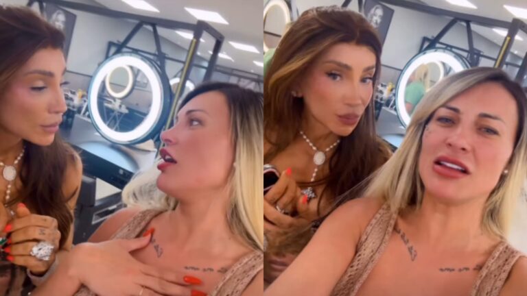 Andressa Urach encontra Maya Massafera, dá bronca e leva resposta: ‘Coisa pior dentro de você’