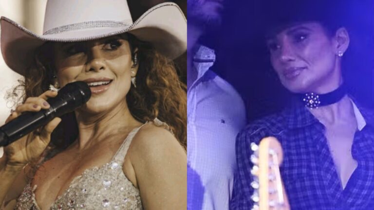 Famoso? Paula Fernandes é flagrada com moreno durante show