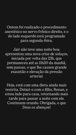 Story de Michelle Bolsonaro - Reprodução/Instagram