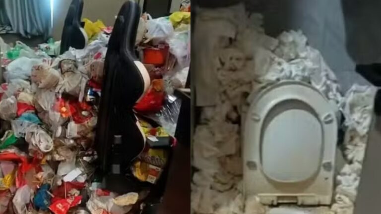 CHOCANTE! Viciado em videogame acumula montanhas de lixo em quarto de hotel