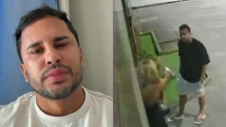 Lucas Guimarães chora ao se pronunciar após agressão do irmão à namorada