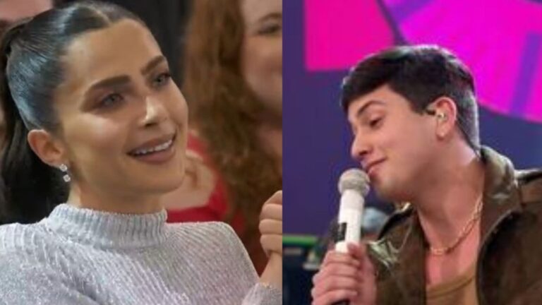 Léo Foguete dá cantada em Jade Picon ao vivo e internet vai à loucura!