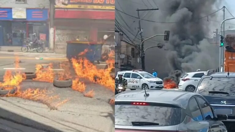 Moradores de bairro de SP incendeiam pneus em protesto após 48h no escuro e Enel ignora pedidos