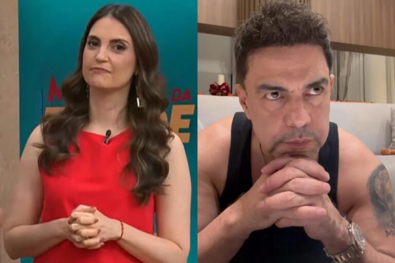 Chris Flores dá ‘sermão’ em Zezé Di Camargo e é aplaudida ao vivo