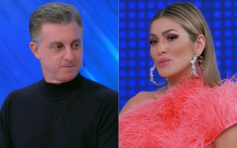 Huck fica constrangido após Lívia ‘mostrar demais’ ao vivo no ‘Domingão’