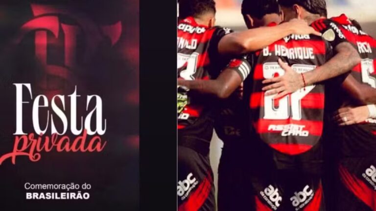 Jogadores do Flamengo organizaram festas antes da vitória no Brasileirão