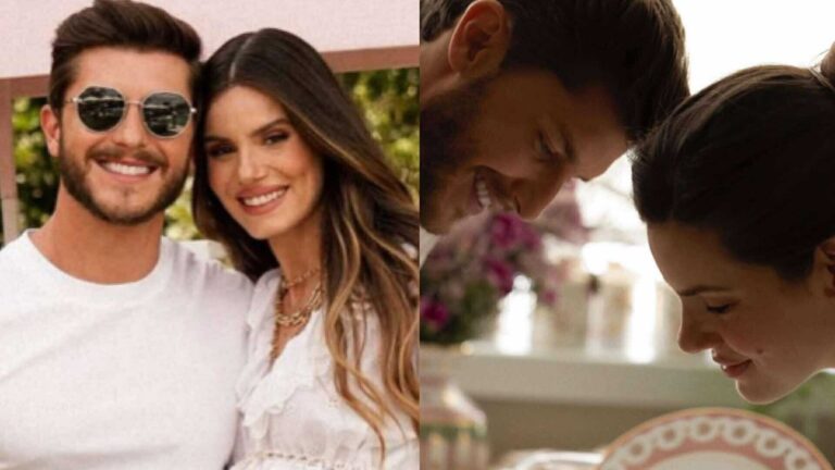 Camila Queiroz chega com a filha em casa e reação dos cachorros impressiona; veja