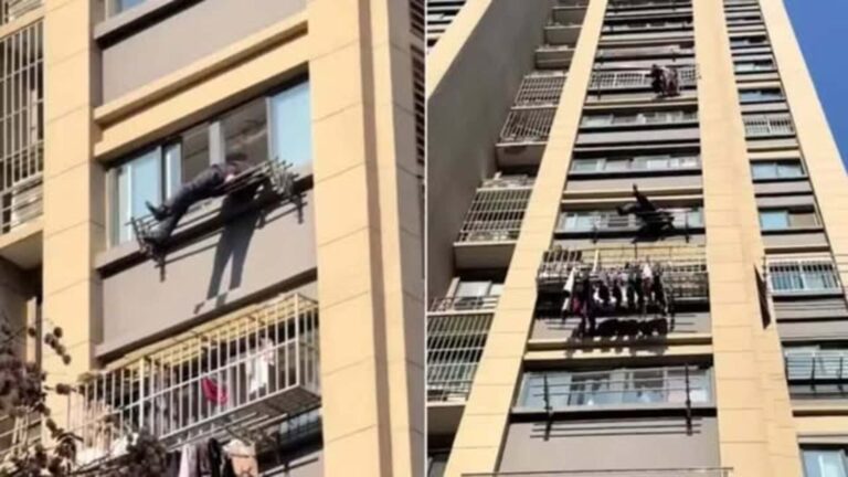 Idoso cai do 15º andar de prédio e é salvo por varal preso no sétimo andar
