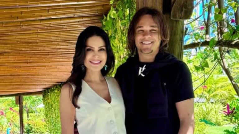 Miss Brasil Natália Guimarães curte resort com Leandro, do KLB, e as filhas gêmeas