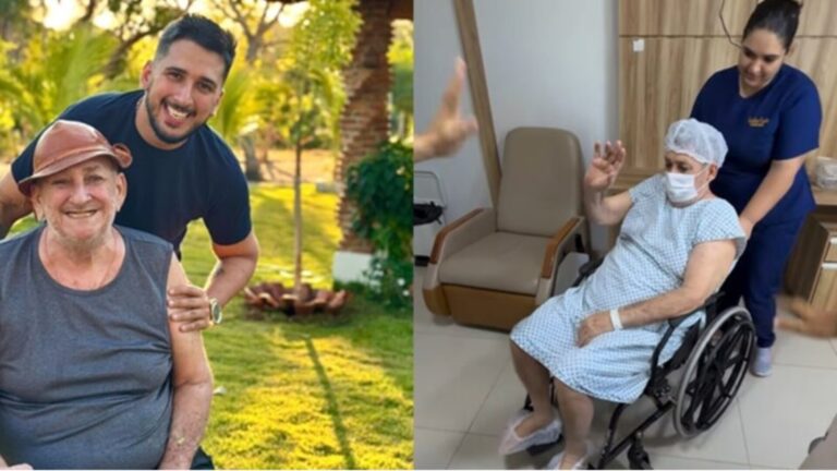 Pai de influenciador passa por cirurgia rara e guarda parte do crânio na barriga