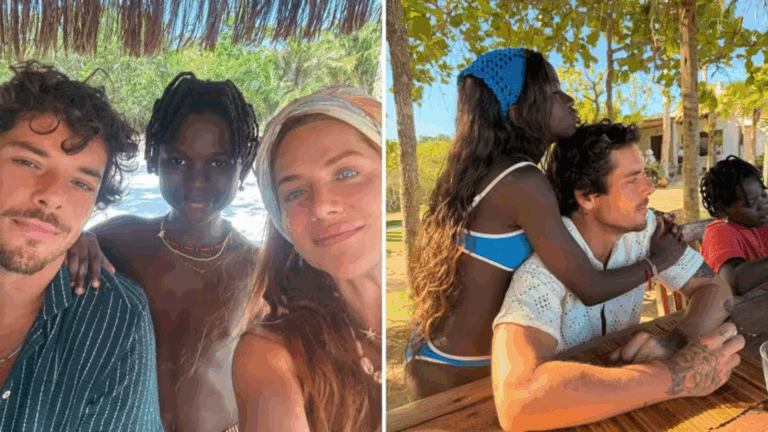 Irmão de Giovanna Ewbank posa com sobrinhos durante férias e atriz se derrete: ‘Amor’