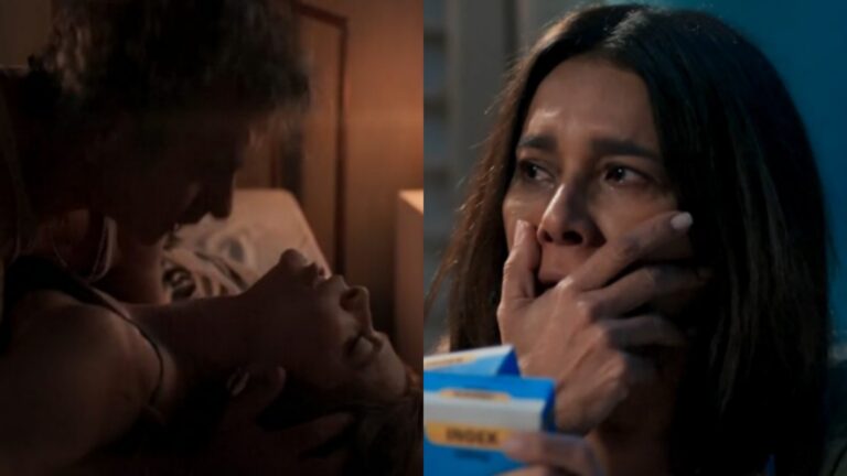 Três Graças: Lígia é obrigada a assistir Arminda e Joaquim em momento quente: ‘Me chama de…’