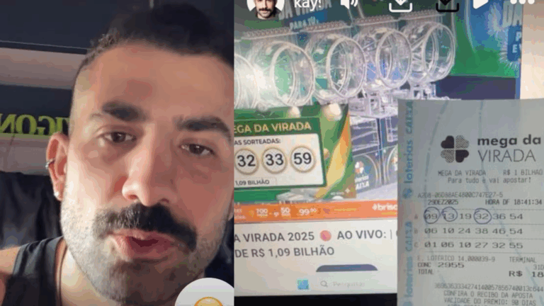 Kaysar fica eufórico após sorteio da Mega da Virada: ‘Sumir do mapa’