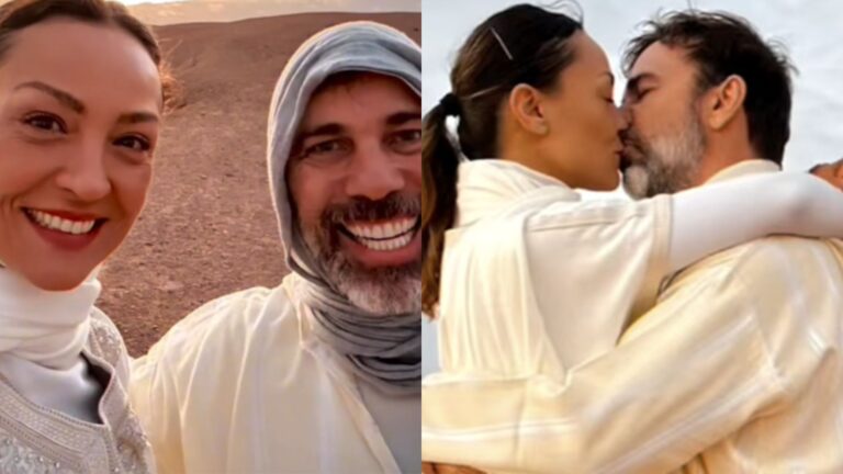 Humilde! Marcelo Faria improvisa e se casa no deserto: ‘Foi lindo’