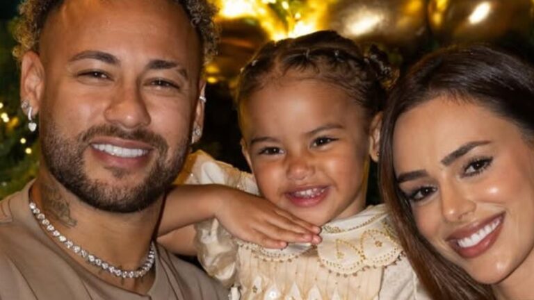 Café da manhã de Bruna Biancardi e filhas para Neymar acaba em perrengue fofo