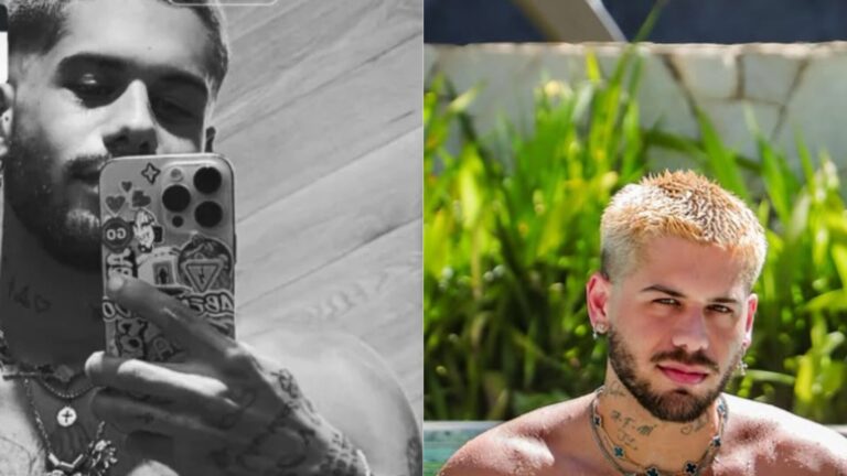 Quase nu! Zé Felipe exibe tanquinho e anuncia nova fase