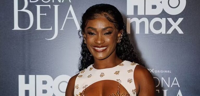 Roupa de Erika Januza em festa de ‘Dona Beja’ rende comentários: ‘Que é isso?’