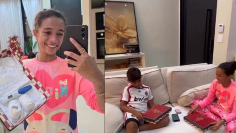 Veja a reação de Rayssa Leal ao descobrir que vai ganhar mais um irmão