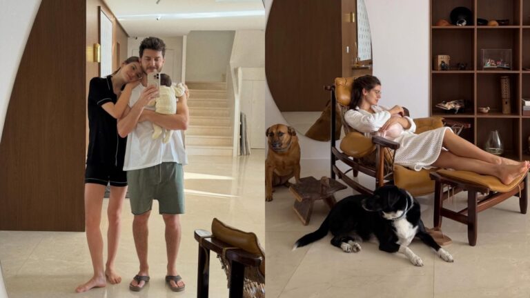 Cliques raros! Camila Queiroz exibe novos registros da filha, Clara, e celebra primeiro mês