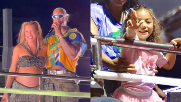 Puxou os pais? Filha de Leo Santana e Lore Improta rouba cena em trio; vídeo