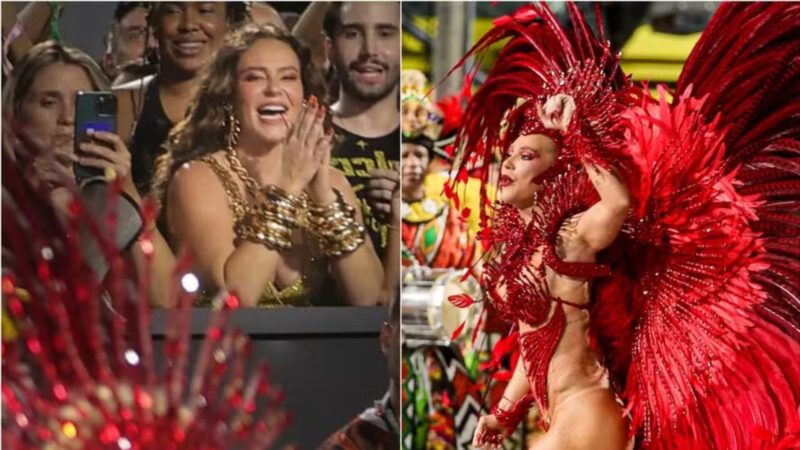 Ops! Veja a reação de Paolla Oliveira ao ver o samba no pé de Virginia